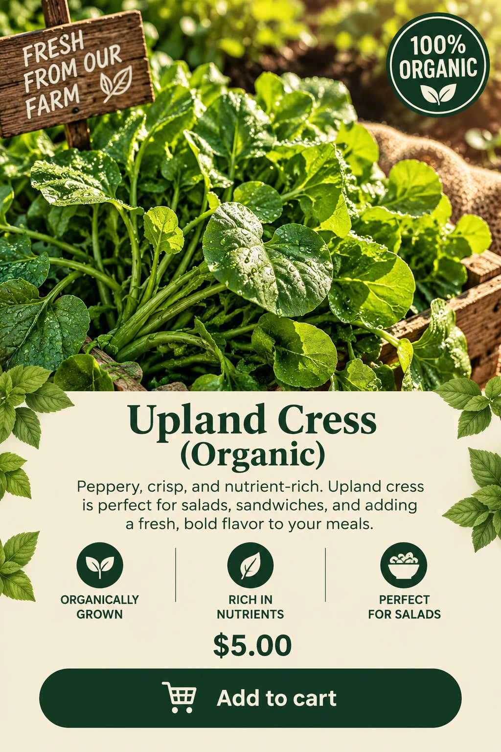 Upland Cress (Organic)