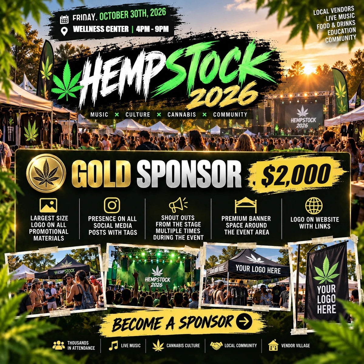 Hempstock 2026 Gold Sponsor $2,000